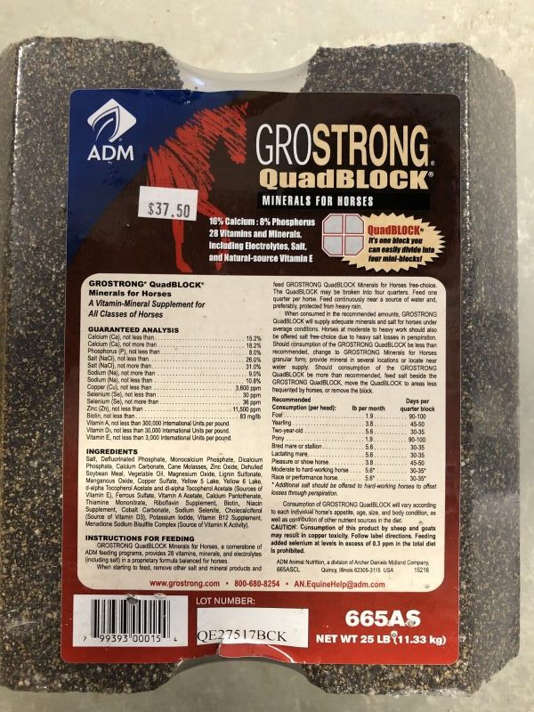 Grostrong Horse Minerals Granular 25 Lbs ADM 641BT for sale online 